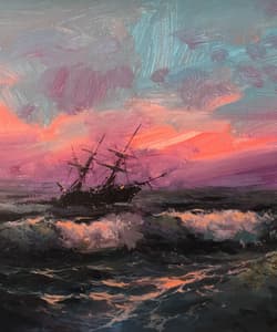 Gagos gallery SeaScape, acrylic on canvas