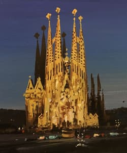 Gagos gallery Barcelona, Sagrada Familia, acrylic on canvas