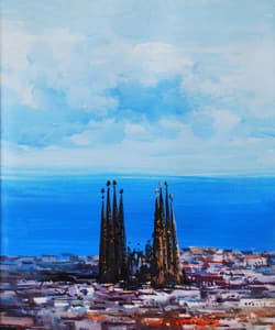 Gagos gallery Barcelona, Sagrada Familia, acrylic on canvas