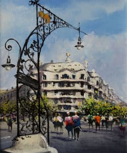 Gagos gallery Barcelona, La Pedrera, acrylic on canvas