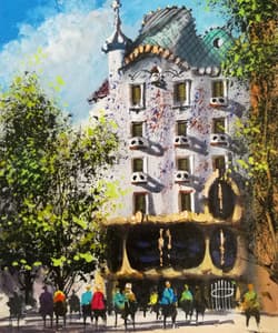 Gagos gallery Barcelona, Casa Batlló, acrylic on canvas