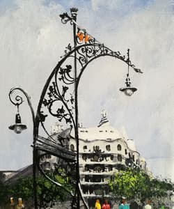 Gagos gallery Barcelona, La Pedrera, acrylic on canvas