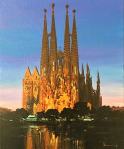 Gagos gallery Barcelona, Sagrada Familia, acrylic on canvas