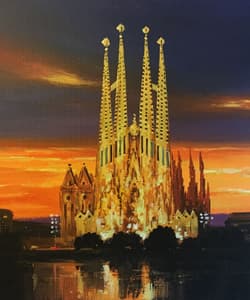 Gagos gallery Barcelona, Sagrada Familia, acrylic on canvas