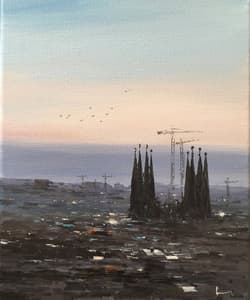 Gagos gallery Barcelona, Sagrada Familia, acrylic on canvas