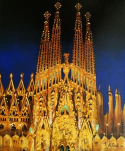 Gagos gallery Barcelona, Sagrada Familia, acrylic on canvas