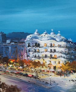 Gagos gallery Barcelona, La Pedrera, acrylic on canvas