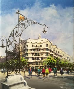 Gagos gallery Barcelona, La Pedrera, acrylic on canvas