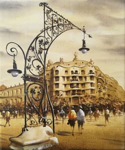 Gagos gallery Barcelona, La Pedrera, acrylic on canvas