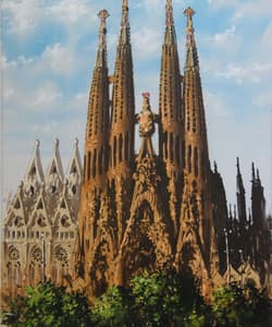 Gagos gallery Barcelona, Sagrada Familia, acrylic on canvas