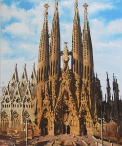 Gagos gallery Barcelona, Sagrada Familia, acrylic on canvas
