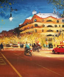 Gagos gallery Barcelona, La Pedrera, acrylic on canvas