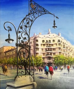 Gagos gallery Barcelona, Sagrada Familia, acrylic on canvas