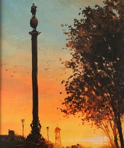 Gagos gallery Barcelona, La Rambla, acrylic on canvas