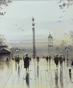 Gagos gallery Barcelona, La Rambla, acrylic on canvas