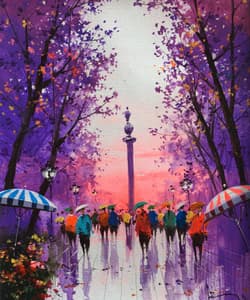 Gagos gallery Barcelona, La Rambla, acrylic on canvas