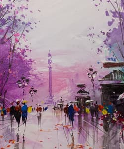 Gagos gallery Barcelona, La Rambla, acrylic on canvas