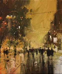 Gagos gallery Barcelona, La Rambla, acrylic on canvas