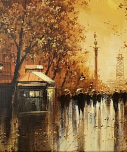 Gagos gallery Barcelona, La Rambla, acrylic on canvas