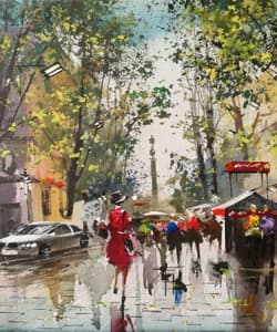 Gagos gallery Barcelona, La Rambla, acrylic on canvas