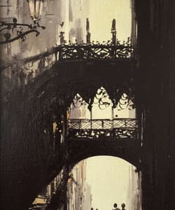 Gagos gallery Barcelona, Gothic Quarter, Bisbe Street, acrylic on canvas