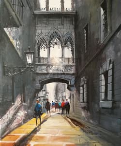 Gagos gallery Barcelona, Gothic Quarter, acrylic on canvas