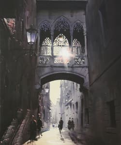 Gagos gallery Barcelona, Gothic Quarter, Bisbe Stree, acrylic on canvast