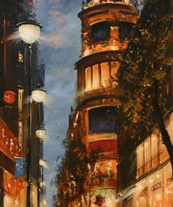 Gagos gallery Barcelona, Gothic Quarter, acrylic on canvas