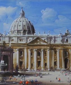 Gagos gallery Florence, CityScape, acrylic on canvas