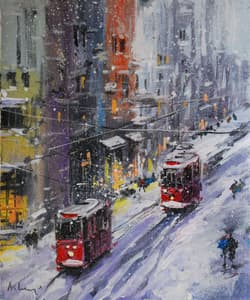 Gagos gallery Istambul, CityScape, acrylic on canvas