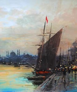 Gagos gallery Istambul, CityScape, acrylic on canvas