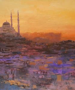 Gagos gallery Istambul, CityScape, acrylic on canvas