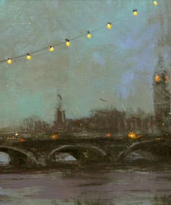 Gagos gallery London, CityScape, acrylic on canvas