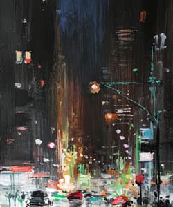 Gagos gallery New-York, CityScape, acrylic on canvas