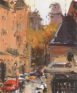 Gagos gallery Paris, CityScape, acrylic on canvas