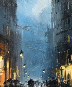 Gagos gallery Paris, CityScape, acrylic on canvas