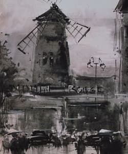 Gagos gallery Paris, Moulin Rouge, acrylic on canvas