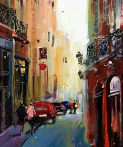 Gagos gallery Paris, CityScape, acrylic on canvas
