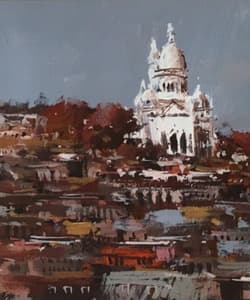 Gagos gallery Paris, CityScape, acrylic on canvas