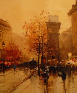 Gagos gallery Paris, CityScape, acrylic on canvas