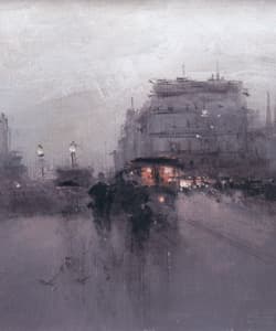 Gagos gallery Paris, CityScape, acrylic on canvas
