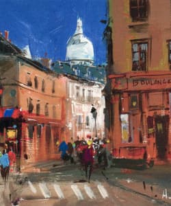 Gagos gallery Paris, CityScape, acrylic on canvas
