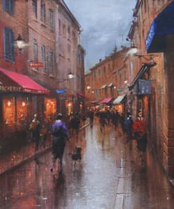 Gagos gallery Saint-Tropez, CityScape, acrylic on canvas