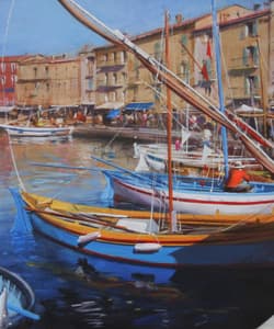 Gagos gallery Saint-Tropez, CityScape, acrylic on canvas