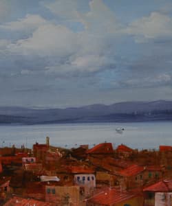 Gagos gallery Saint-Tropez, CityScape, acrylic on canvas