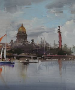 Gagos gallery Saint Petersburg, CityScape, acrylic on canvas