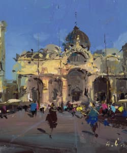 Gagos gallery Venice, CityScape, acrylic on canvas