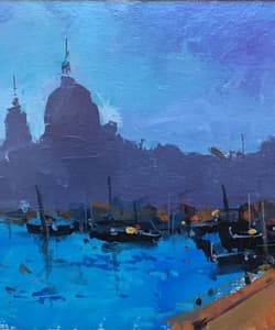 Gagos gallery Venice, CityScape, acrylic on canvas