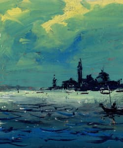 Gagos gallery Venice, CityScape, acrylic on canvas
