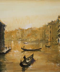 Gagos gallery Venice, CityScape, acrylic on canvas